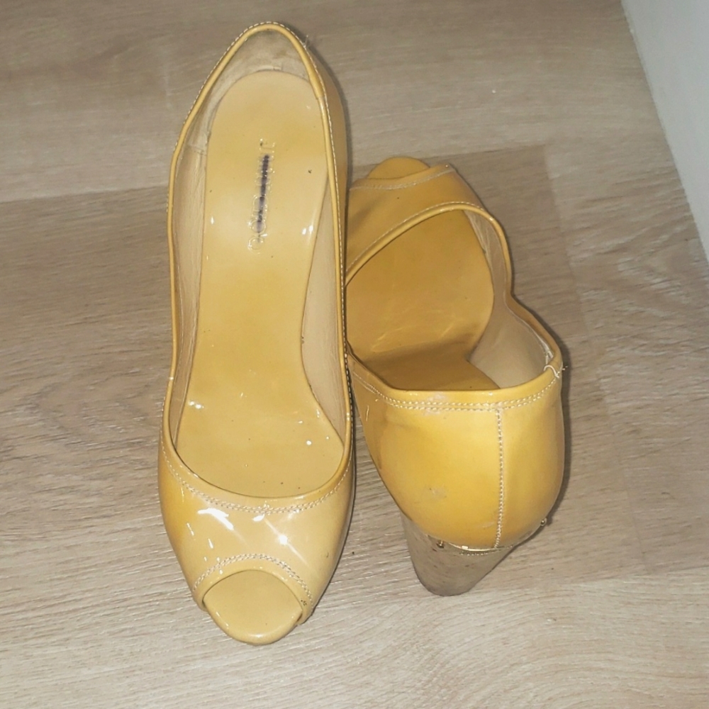 Jimmy Choo platform cork wedges